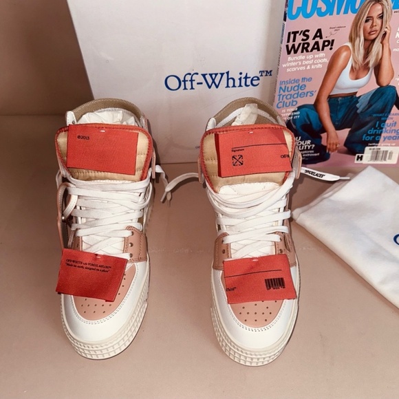 OFF-WHITE Pink & Beige 3.0 Off Court Sneakers - Picture 2 of 8